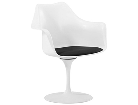 Silla de Comedor con Brazos Silla Giratoria Blanca -Tulipan 60x70x84cm TULIP STYLE