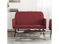 Lovely Home Banco 107X80X81 Cm Cuero Artificial Rojo Tinto