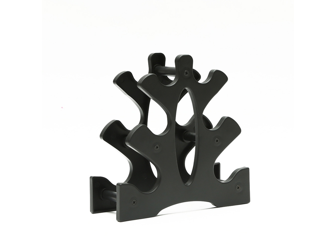 Soporte para mancuernas de 3 niveles para gimnasio