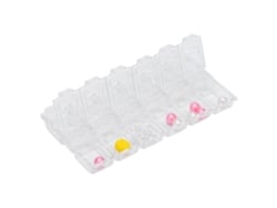 Caixa De Armazenamento Transparente Para Decorações De Unhas Com 12 Compartimentos Portátil