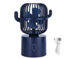 Mini Ventilador Usb Portátil Con Cabezal Móvil Para Escritorio, Oficina Y Hogar - Azul Oscuro