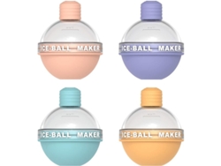 2026-4 Moldes De Gelo Em Forma De Bola, Fabricados Em Silicone E Abs, Para Bebidas Frias, Decoração De Geladeira
