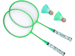 Ensemble De Raquettes Badminton Fluorescentes Pour Enfants Avec Housse Protection Jeux Sports Plein