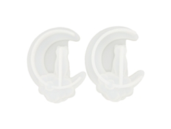 2 Moldes De Silicona Reutilizables Con Forma De Gato Y Luna Para Decoración Diy Y Accesorios De Joyería.