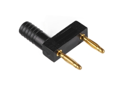 10 Conectores Banana De 2 Mm U52 De Doble Fila Con Separación De 10 Mm, Color Negro, Para Bricolaje.