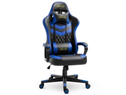 Silla Gaming Reclinable Ajustable Con Cojín Azul.