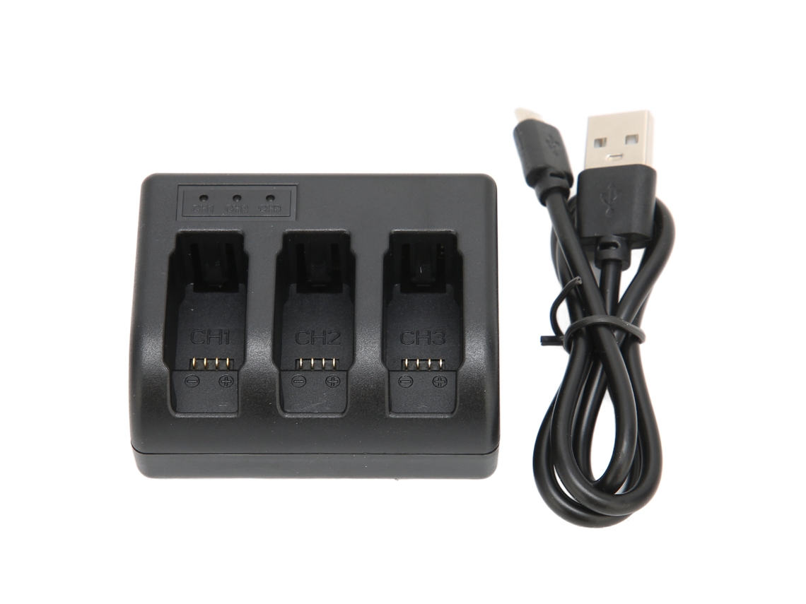 Carregador De Bateria De Câmera Com Três Slots Para Bateria Ahdbt‑501/601/701 Estação De Carregamento