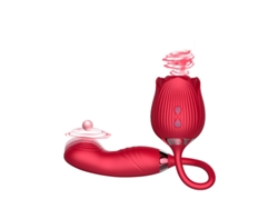 Vibrador De Masaje De Succin De Rosa Multifrecuencia Para Mujer (rojo)