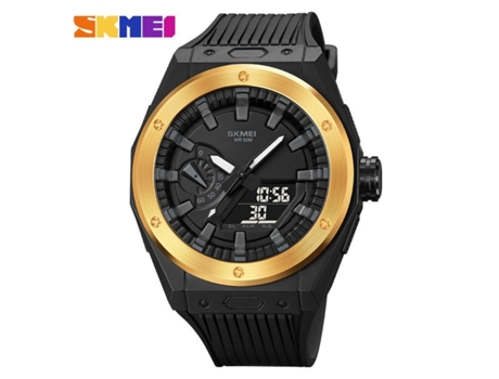 Reloj digital para hombre Relojes deportivos impermeables Reloj de pulsera multifuncional-Oro VEANXIN