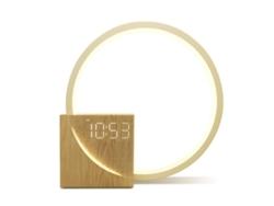 Lámpara De Mesita De Noche Con Despertador, Carga Usb Y Regulador De Intensidad.