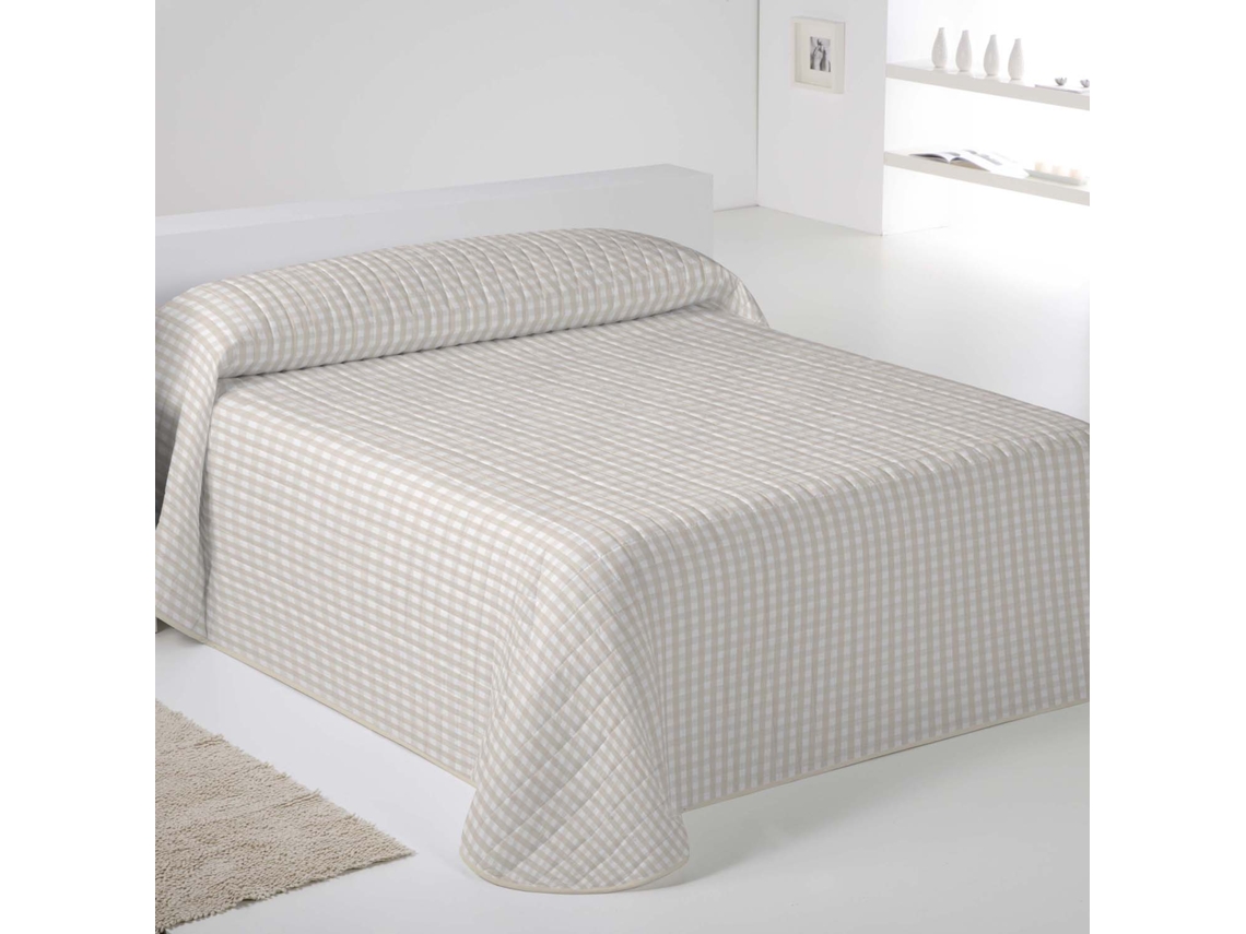 Colcha Bouti Oxford Beige Cama 90/105