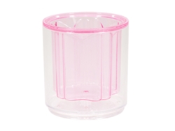 Portalápices Giratorio De Plástico Transparente Para Bolígrafos, Lápices Y Brochas De Maquillaje (modelo Diy) - Rosa