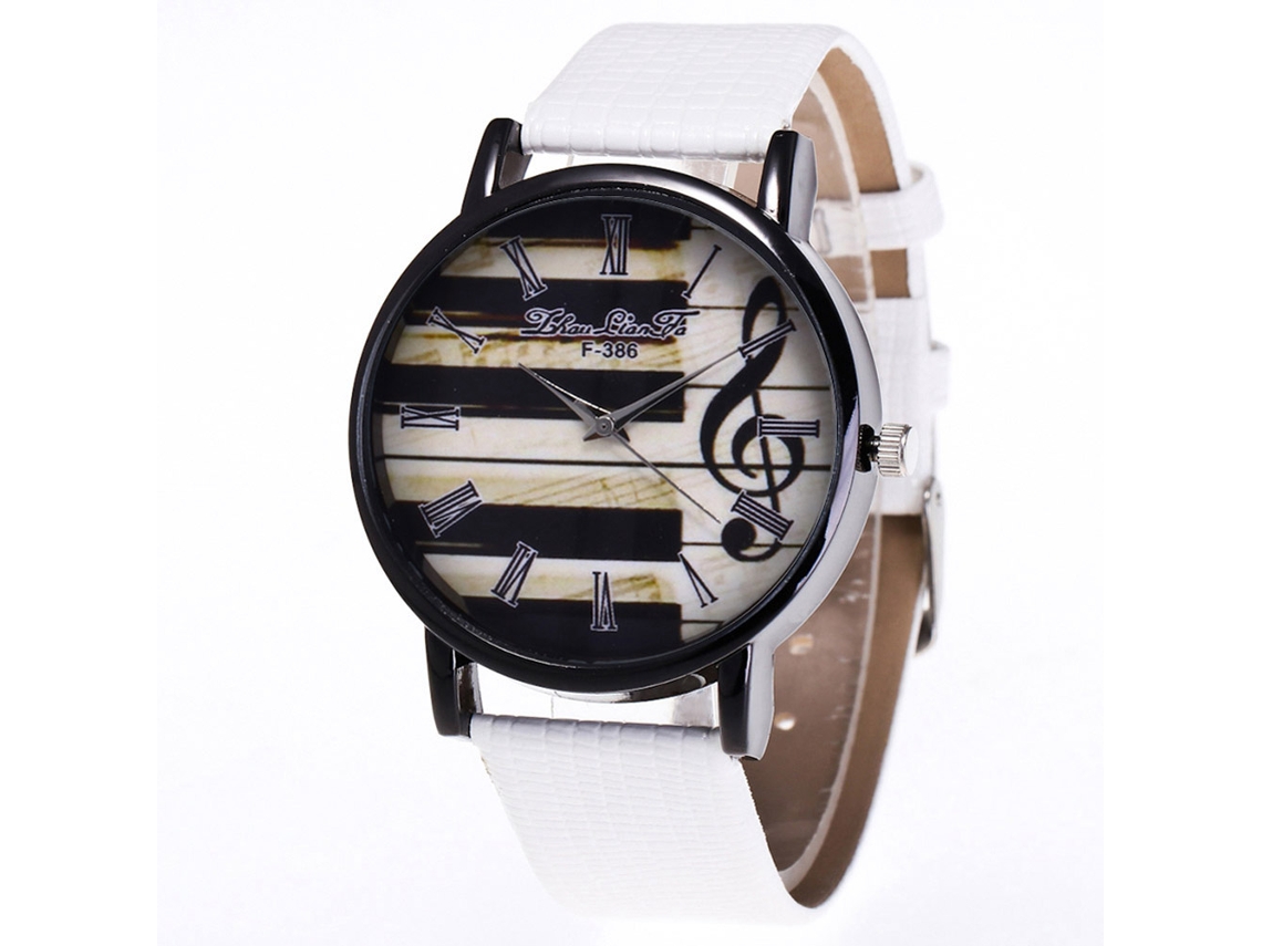 Reloj De Pulsera De Aleación Con Números Romanos Dial Redondo Cuarzo Zhoulianfa F-386-x Blanco