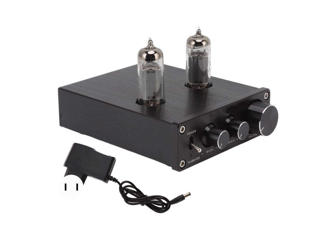 Amplificador De Audio Estéreo Tube 03 Con Receptor Doméstico 6k4 12v1a, Aleación De Aluminio Negro.