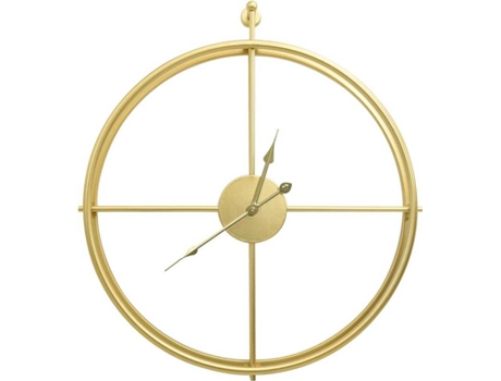 vidaXL Reloj de pared de hierro dorado 52 cm