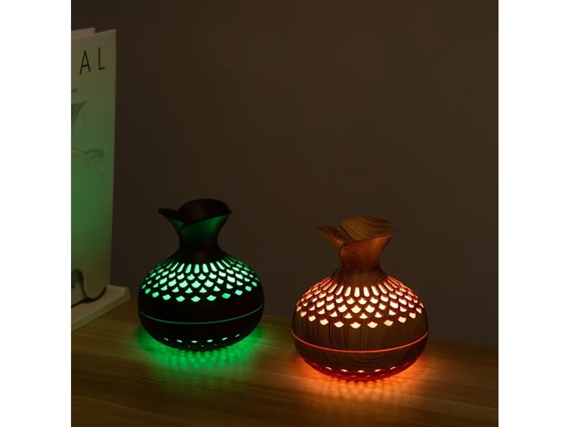 Humidificador USB con textura de madera (capacidad de 300 ml) Pickifyvayotoy