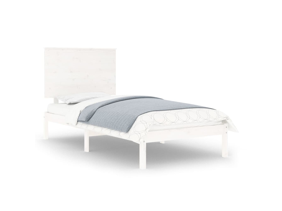 Maison Exclusive - Estructura Cama Sin Colchón Madera Maciza Pino Blanca 100x200cm