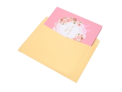 Tarjetas de felicitación 3D ecológicas de color rosa para el Día de San Valentín