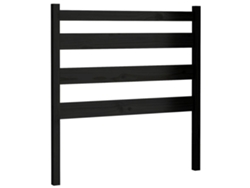Cabecero de cama 96x4x100 cm Pino macizo Negro MAISON EXCLUSIVE