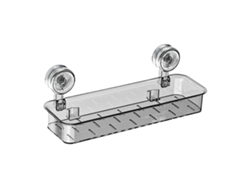 Estantería Acrílica Para Baño Con Potente Ventosa, Gran Capacidad (gris Transparente) Gertiz