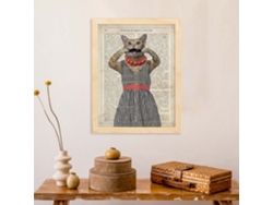 Poster De Gato Haciendo La Burla. Láminas De Animales Con Definiciones. Ilustraciones De Animales Con Textos.
