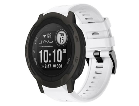 Correa De Reloj Inteligente Para Garmin Instinct 2, Hebilla De Metal, Banda De Reloj De Silicona De Color Sólido Blanco VENISYMLIS
