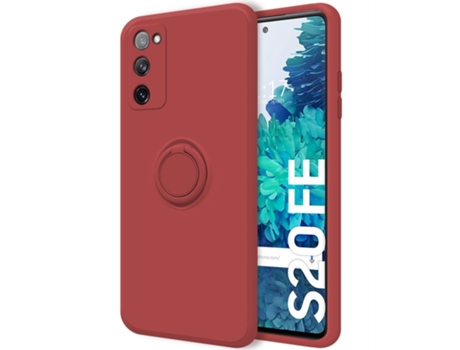 Carcasa Samsung Galaxy S20 FE TUMUNDOSMARTPHONE Silicona Líquida con Anillo Rojo