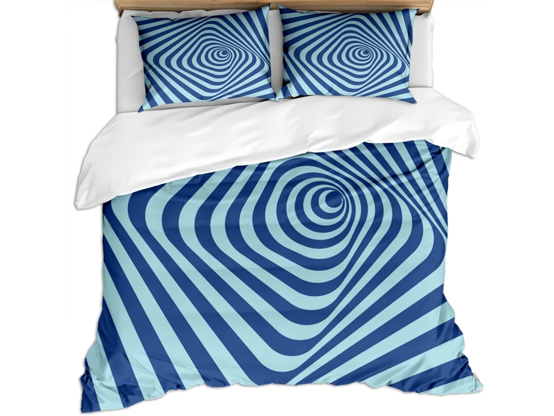 Funda Nórdica Juego Ropa Cama Microfibra Estampado Almohada Funda Piezas 140x200cm 140 X 200 Cm 65