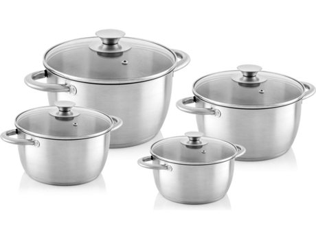 Batería de Cocina FLORINA Henry Plateado (8un)