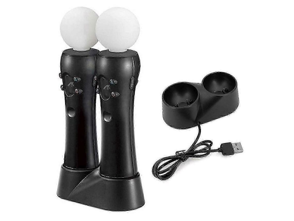 Cargador Doble Compatible Con Ps4 Vr: Mandos Ergonómicos Y Duraderos Para Realidad Virtual.