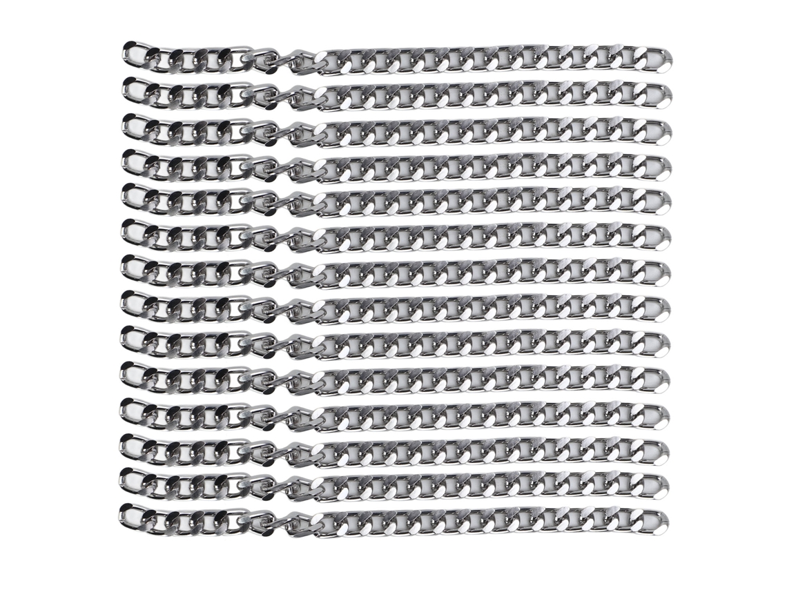Cadena De Aluminio Inoxidable De 10 M Para Collares, Pulseras Y Joyería Diy Dc25 Plateada