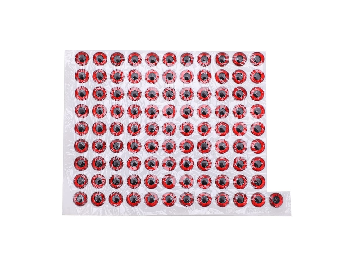 Danu26-ojos De Pesca Falsos 3d Holográficos Pegatinas De Simulación Para Señuelos Artificiales Set Rojo
