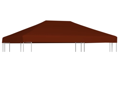 vidaXL Toldo de cenador terracota 310 g/m² 3x4 m