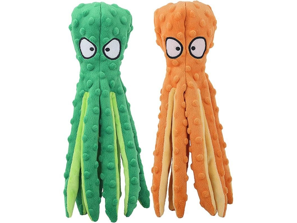 2026-32933-juguetes Para Perros, Peluches Sin Relleno Con Chasquidos Para Morder, 2 Pack, Amarillo+verde