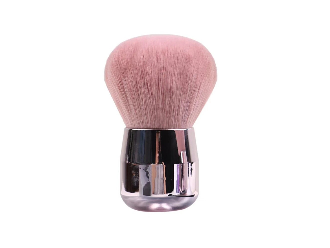 1 Brocha Grande Para Polvos Sueltos, Brocha Multifuncional Rosa Para Base, Rubor, Contorno Y Bronceador