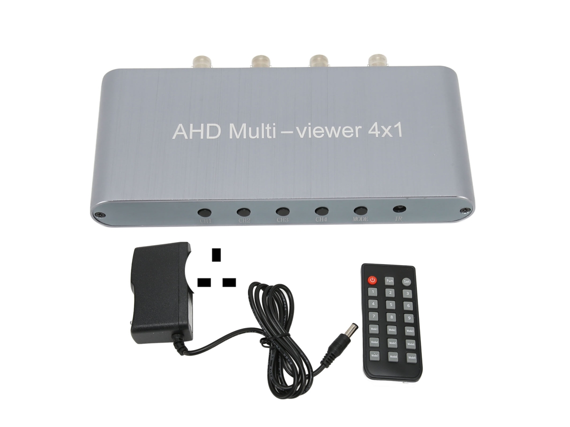 Multivisor AHD 4x1 con interruptor y control remoto