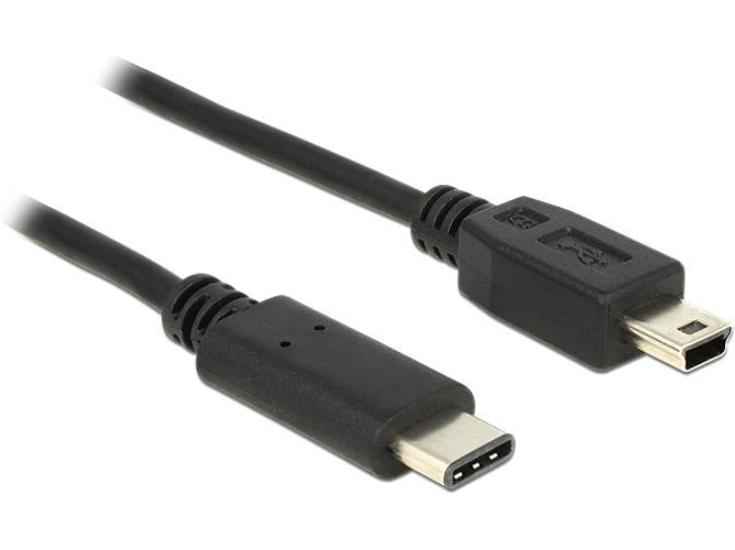Cable USB DELOCK USB C/Mini-USB B 1 m Macho/Macho Negro