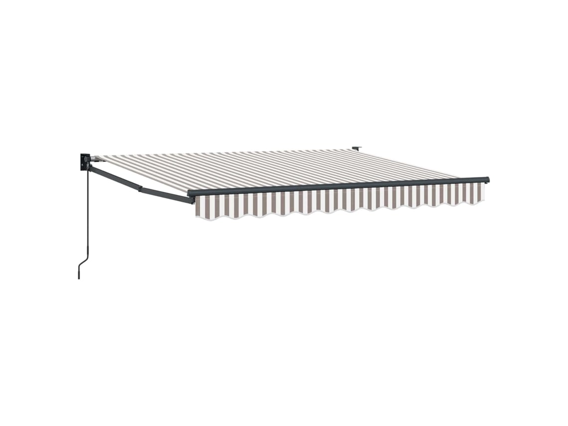 Toldo retráctil Vidaxl gris claro y blanco 4,5 x 3 m