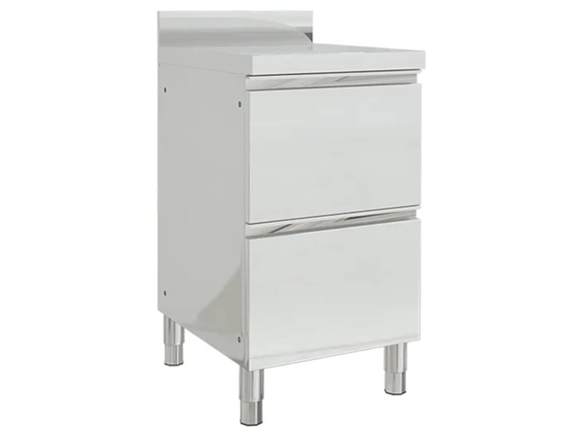 Gabinetes de cocina comerciales MAISON EXCLUSIVE, 2 piezas, acero inoxidable