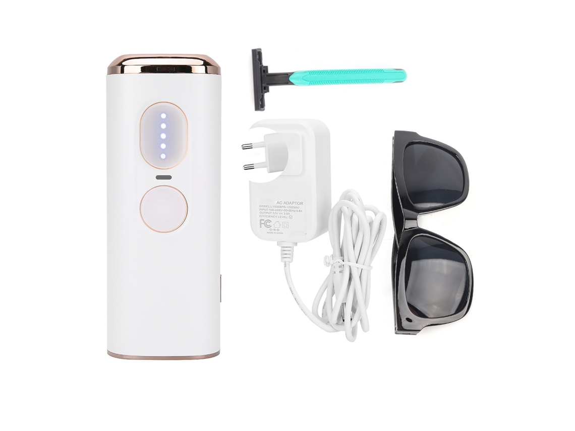 Máquina De Depilación Ipl 500000 Flash Para Rejuvenecimiento De Piel Depilador Eléctrico Blanco (110-240v) Plug Eu