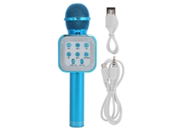 Micrófono de karaoke inalámbrico Bluetooth con luces LED intermitentes