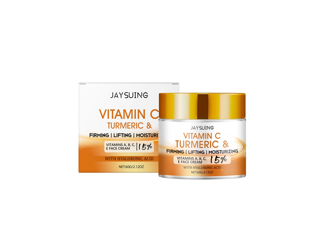 Crema de cúrcuma con vitamina C para reafirmar la piel.