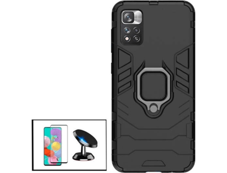 Kit Carcasa 3x1 + Protector de Pantalla Xiaomi Redmi Note 11 Pro 5G PHONECARE Negro