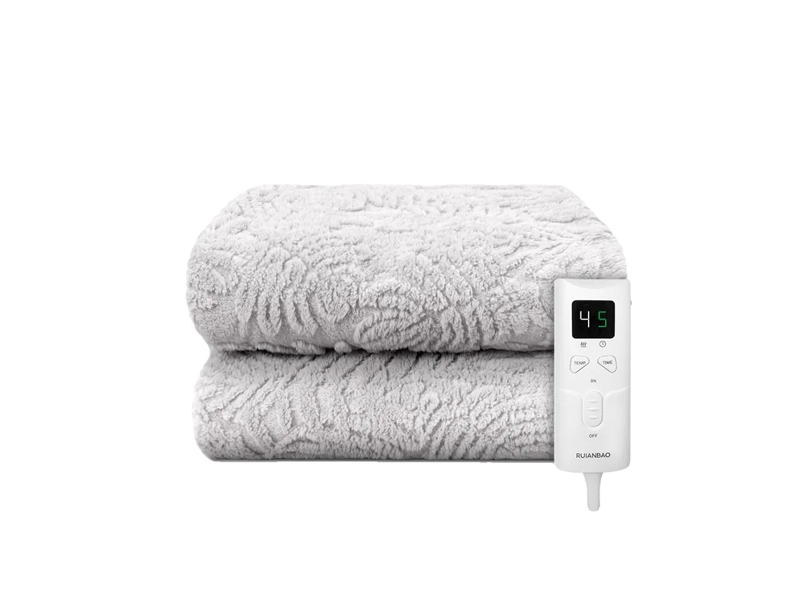 Manta térmica, ajustes de calor regulables, lavable a máquina, color gris cielo (OEM)