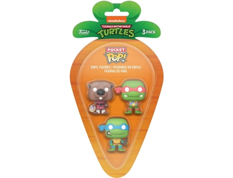 Figura Carrot Pocket FUNKO Pop!: Teenage Mutant Ninja Turtles - Leonardo/Raphael/Splinter