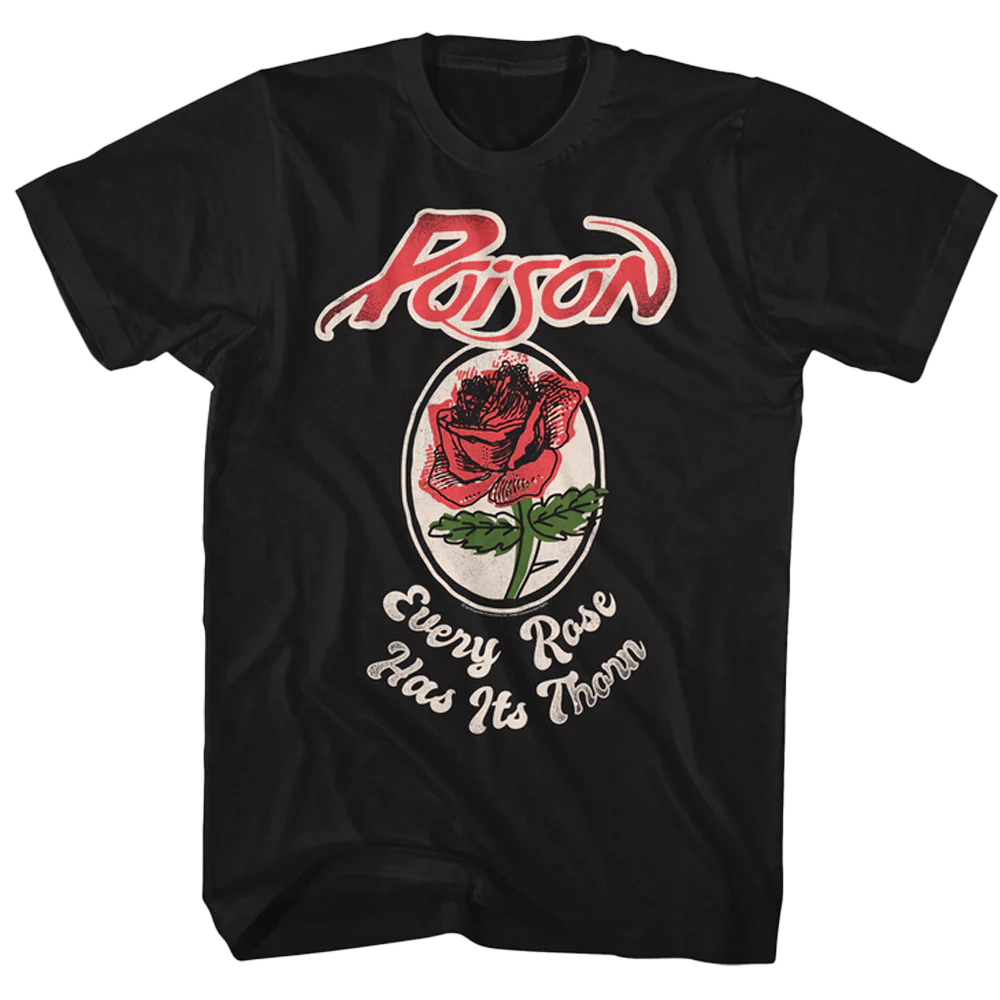 Poison "every Rose Has Its Thorn" T-shirt Unisex Rockinstone Size:s
