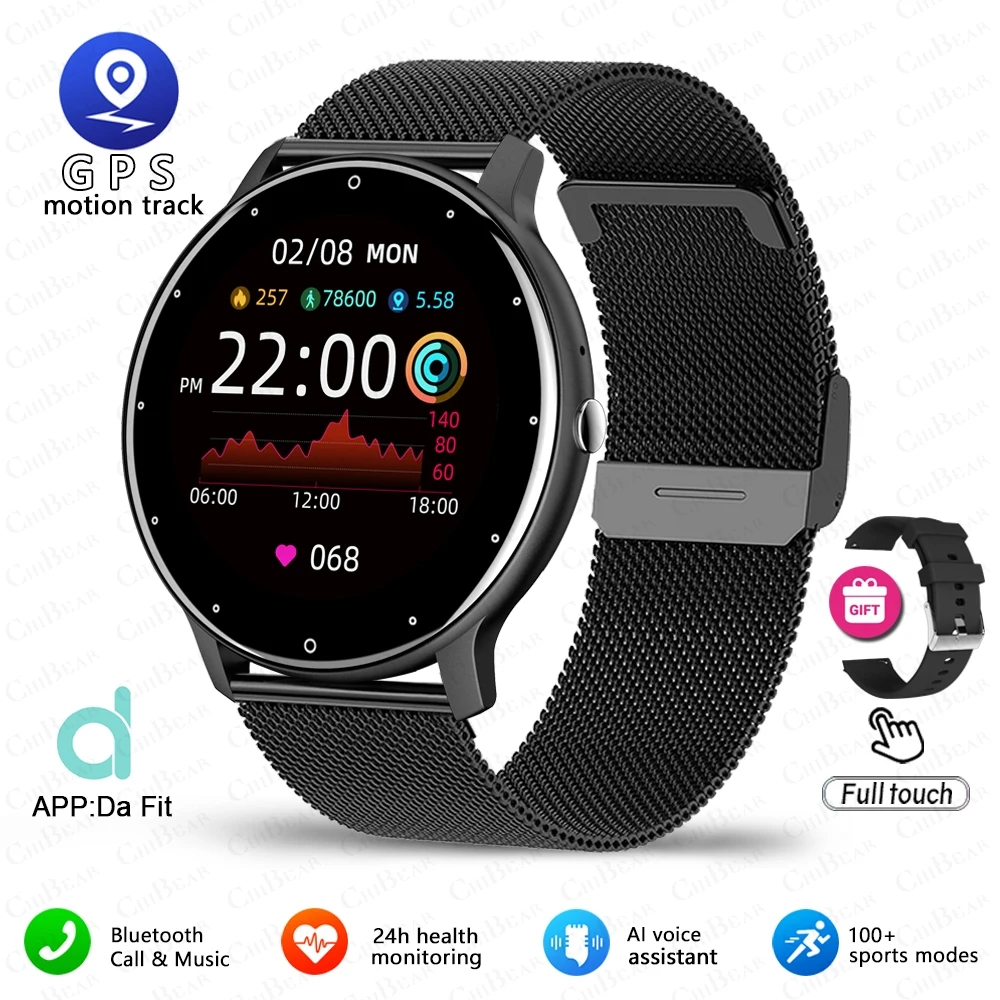 Reloj Watch 4 con monitorización de frecuencia cardíaca ECG+PPG MDUG (correa de silicona plateada)