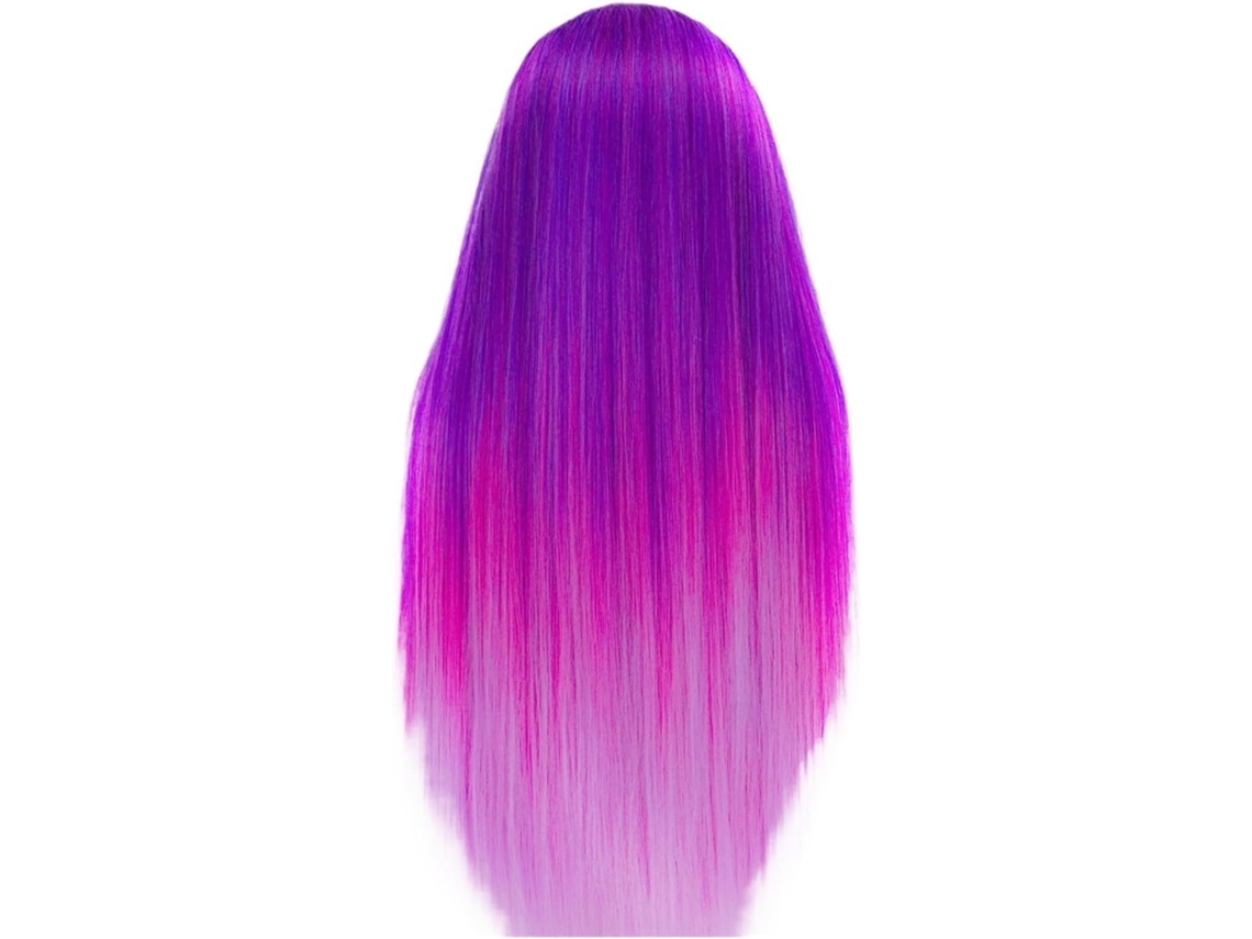 Cabeza De Maniquí De Entrenamiento De 76 Cm De Largo, 100 % Cabello Sintético Resistente Al Calor, Bonita