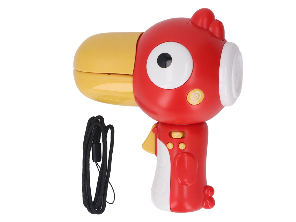 Dispositivo De Cambio De Voz Para Niños Aprendizaje Temprano Lindo Pájaro Cartoon Con Correa Rojo
