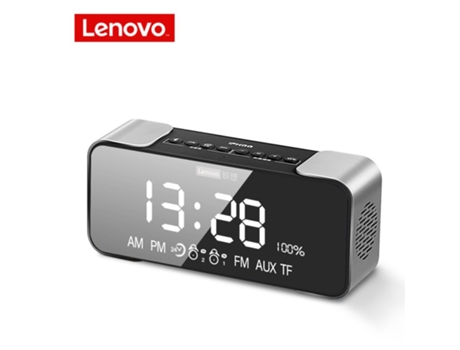 Altavoz Bluetooth Original Lenovo L022 Portátil Inalámbrico Led Despertador Tf Tarjeta Fm Inalámbrico Color Rust